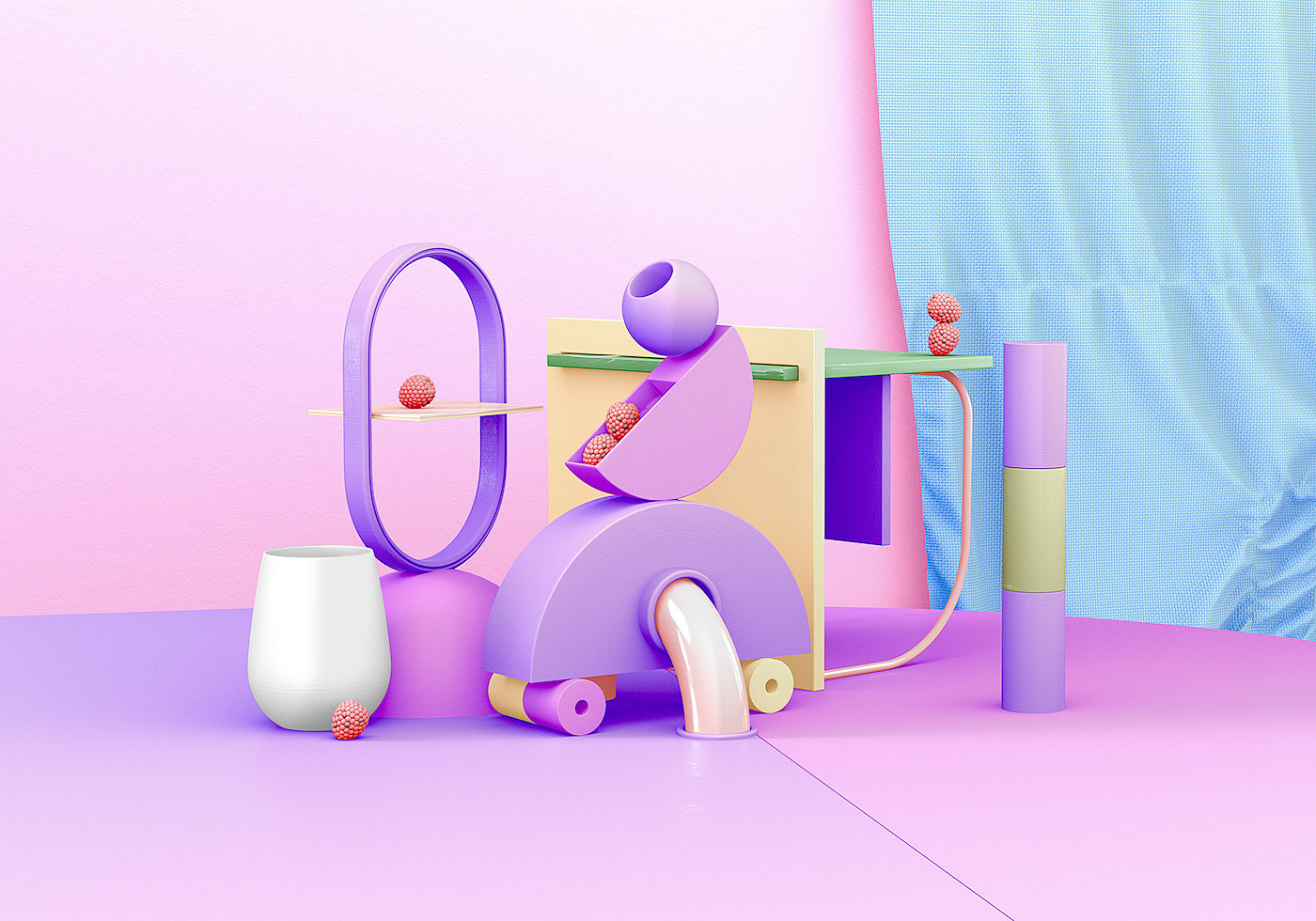 渲染，c4d，Clásico，Gonzalo Miranda，现代生活，