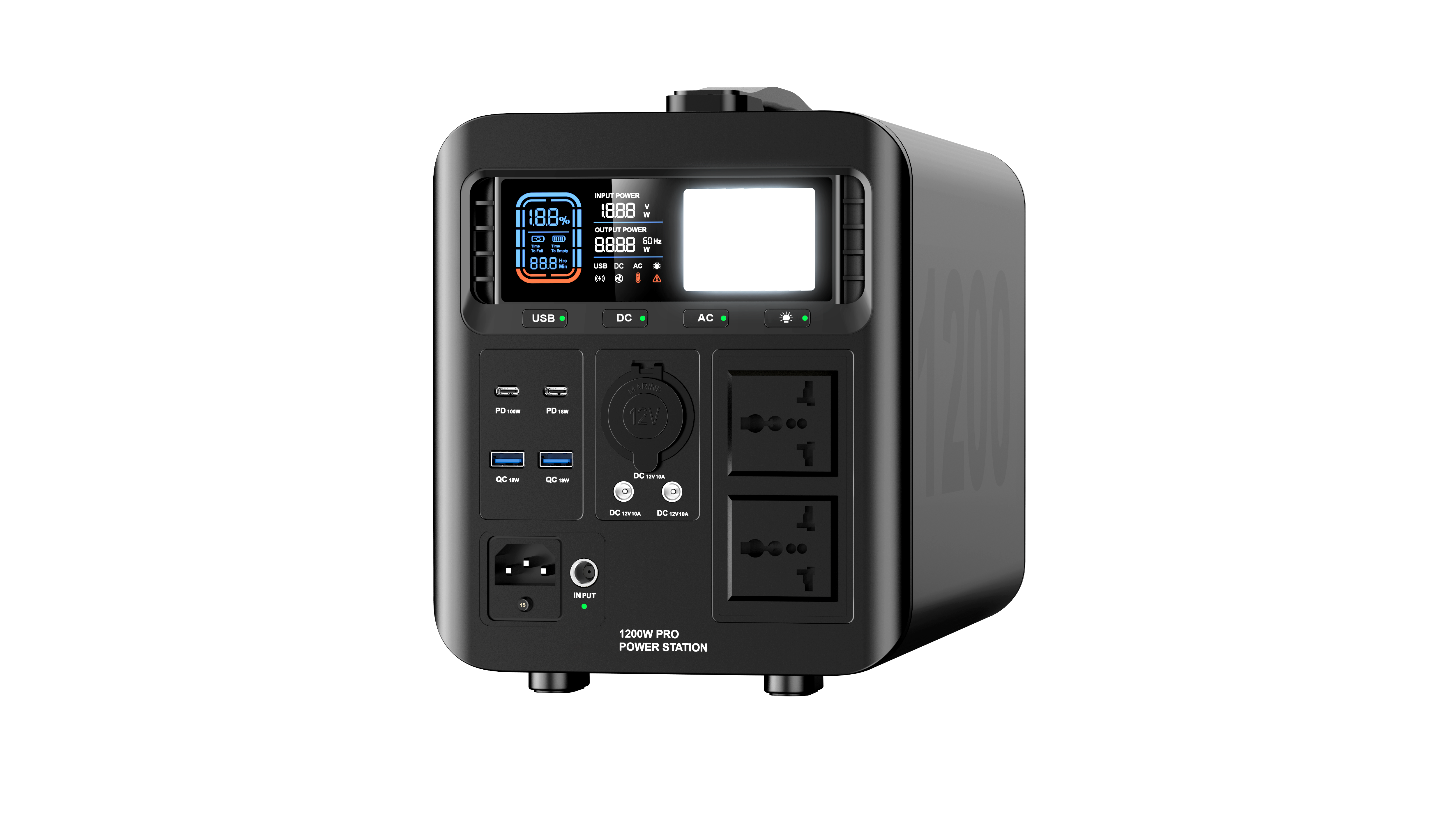 Energy storage power supply，single surface，Simplicity，Functional partition，