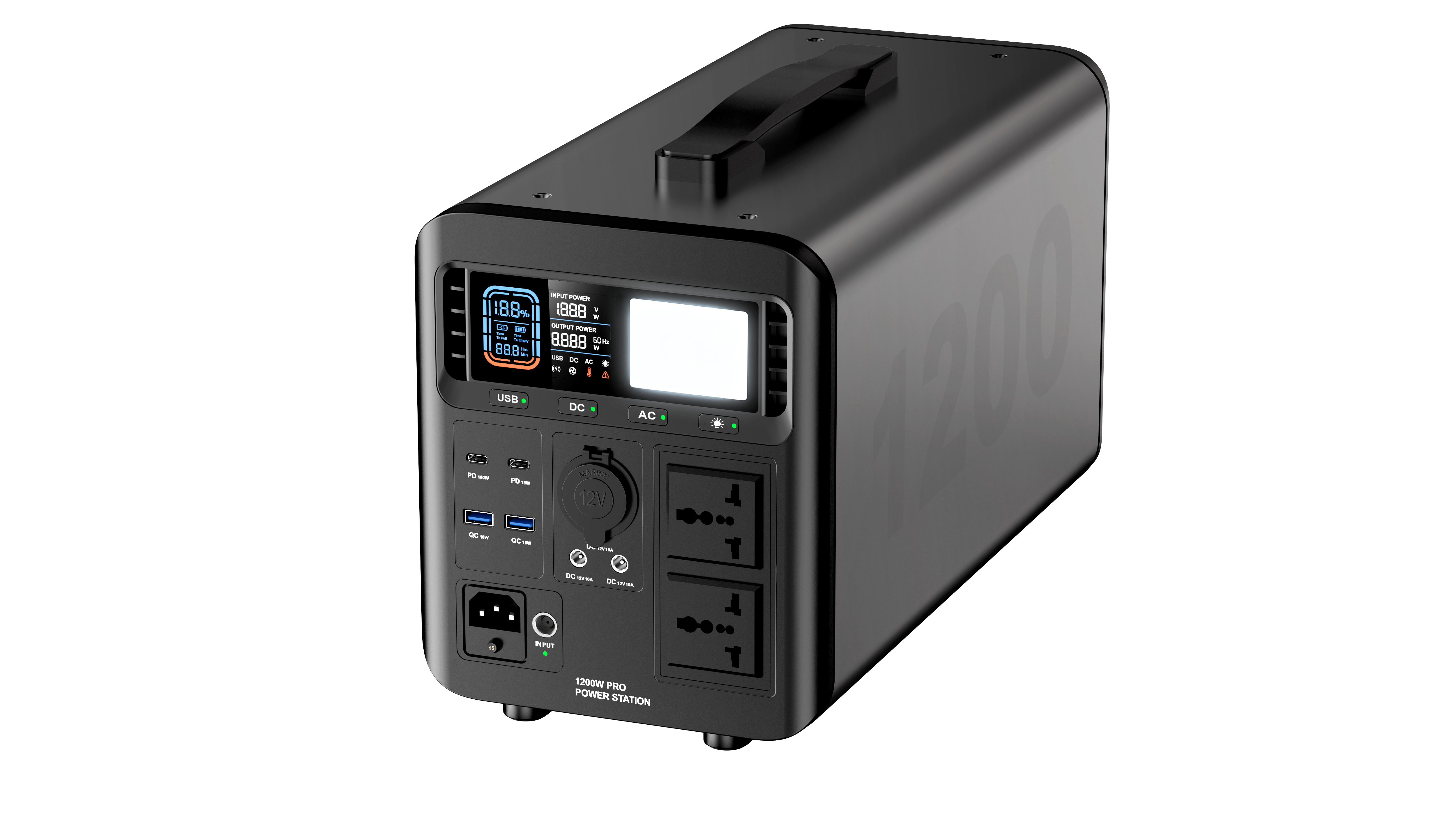 Energy storage power supply，single surface，Simplicity，Functional partition，