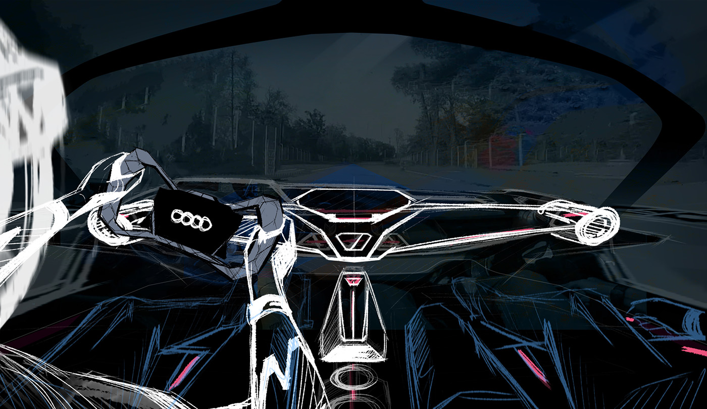 bmw，sketch，audi，Interior design，Projection，