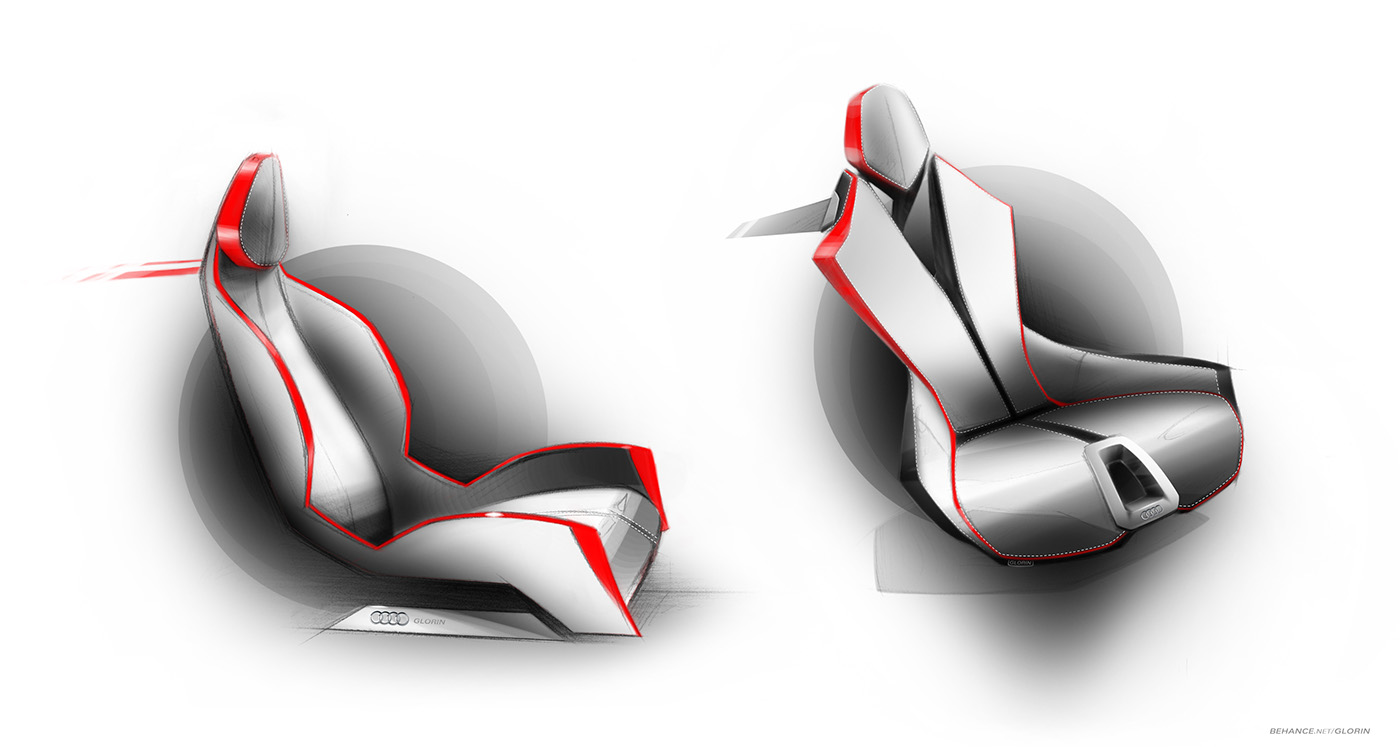 bmw，sketch，audi，Interior design，Projection，