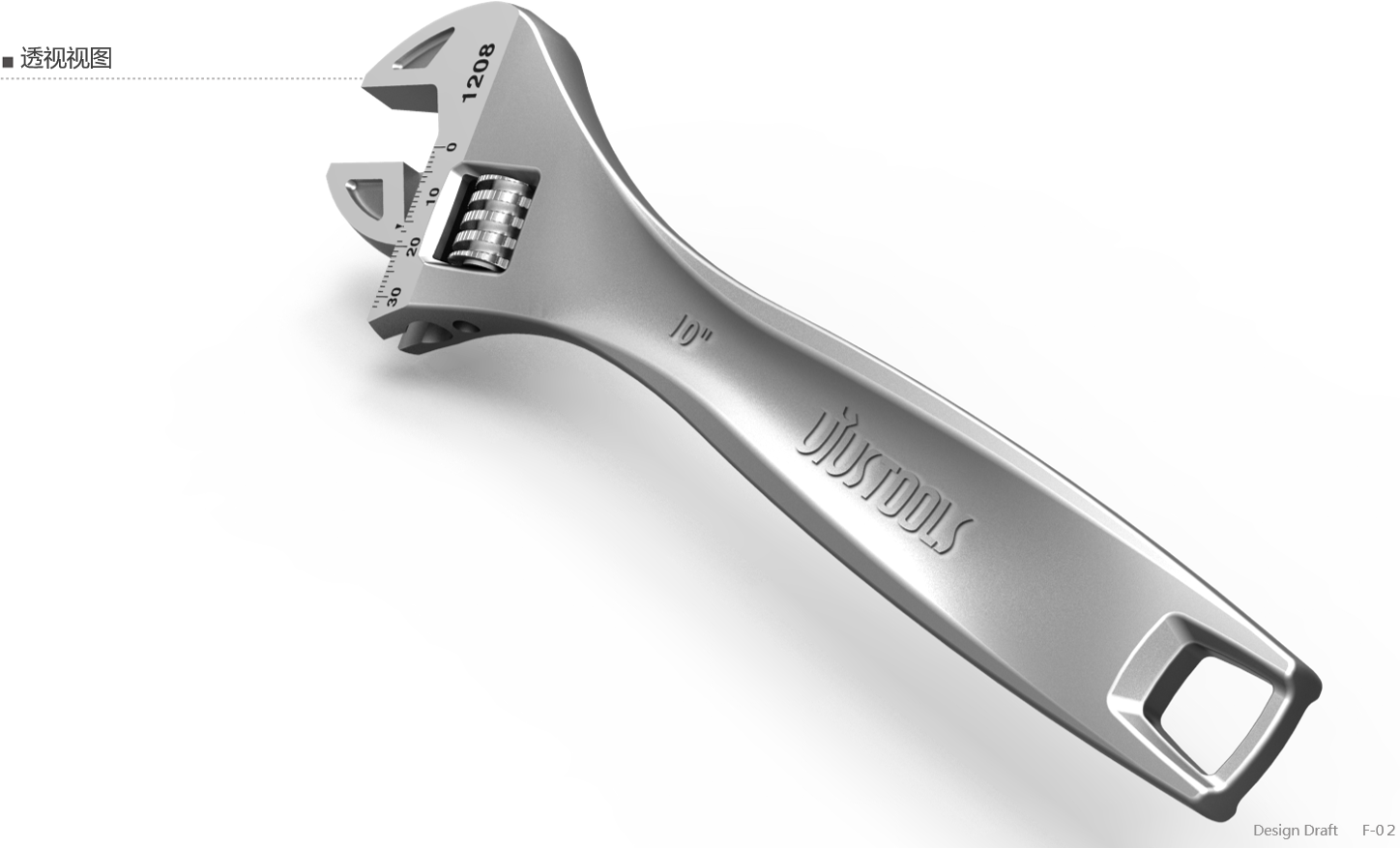 Adjustable wrench, hand tool design, tool design，