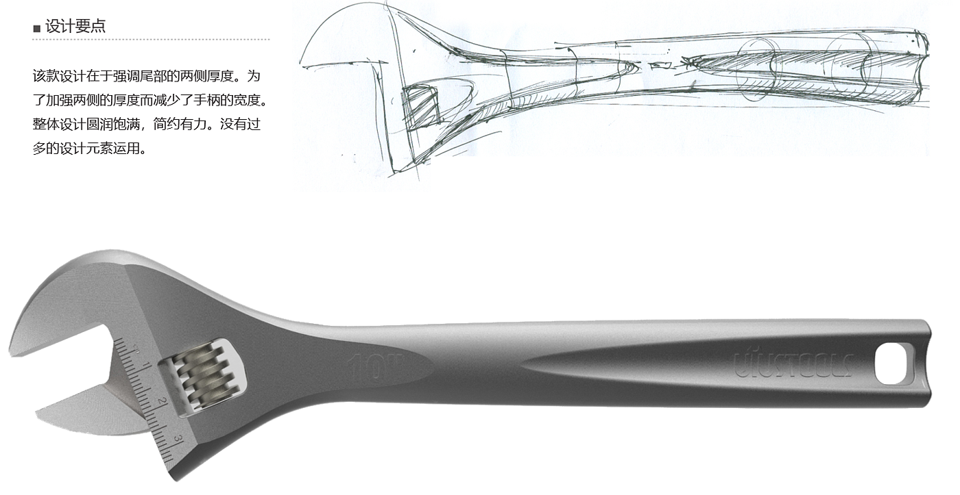 活动扳手、手工具设计、工具设计，