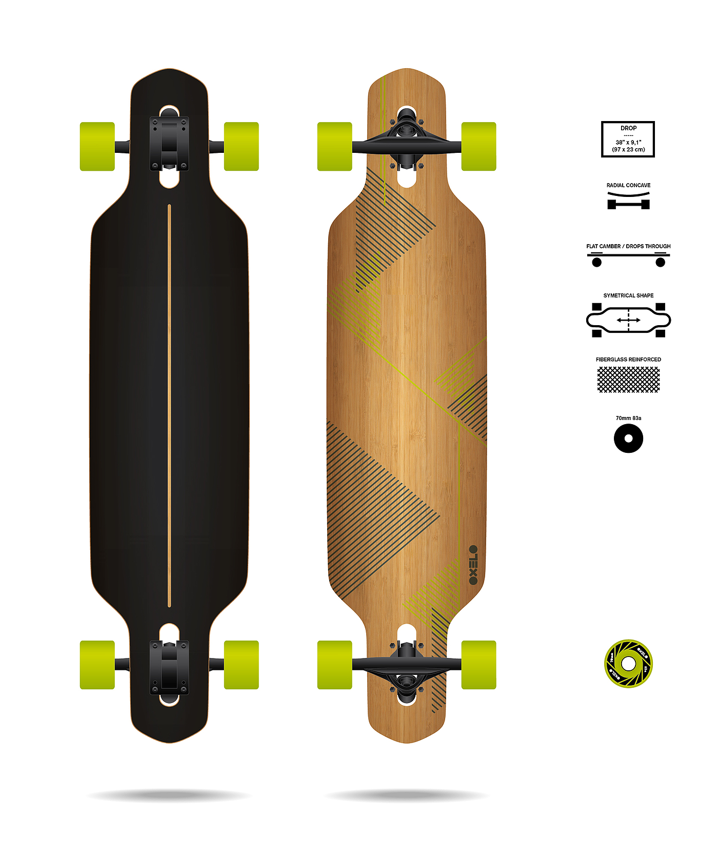 OXELO，滑板，木质，产品设计，