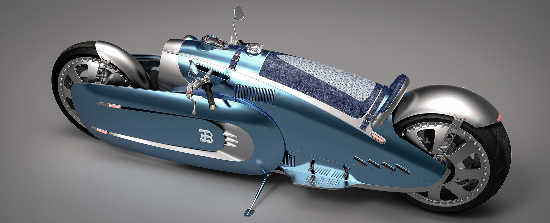 bugatti，motorcycle，Automatic design，blue，