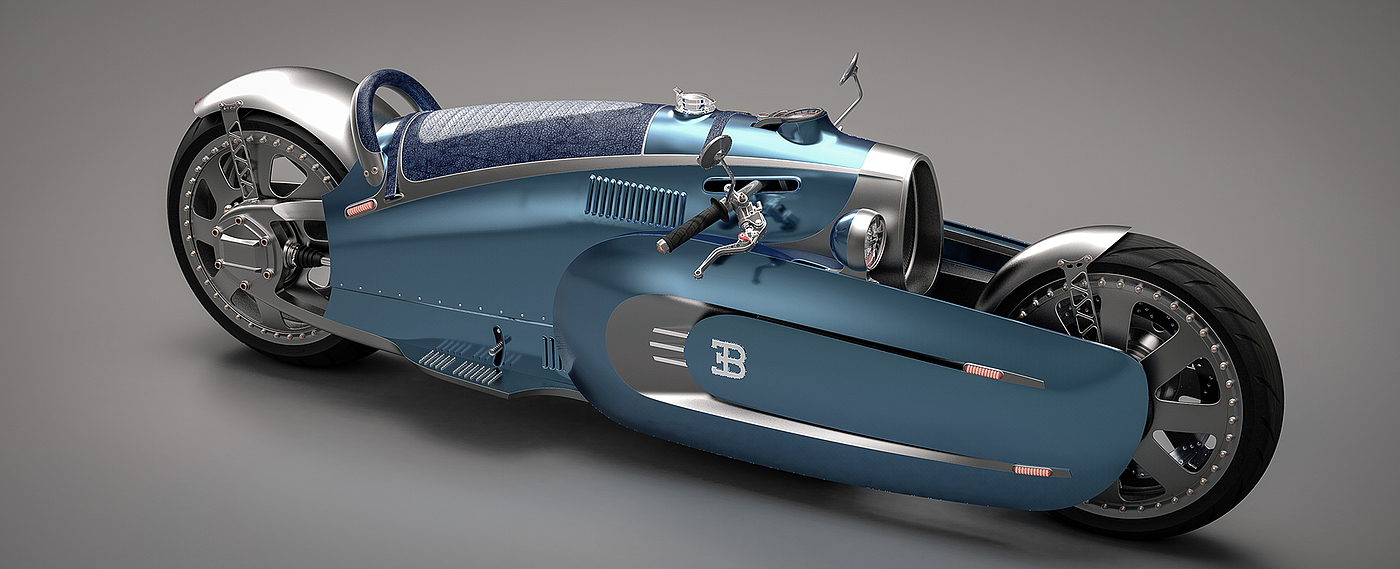 bugatti，摩托车，自动化设计，蓝色，