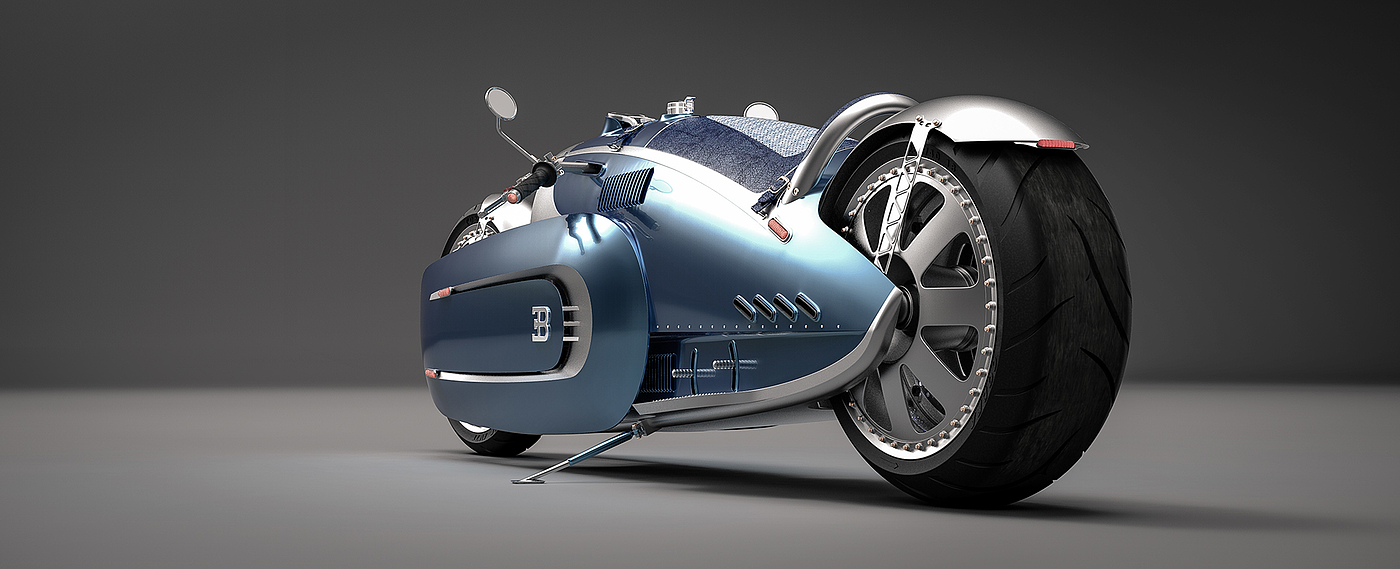 bugatti，motorcycle，Automatic design，blue，