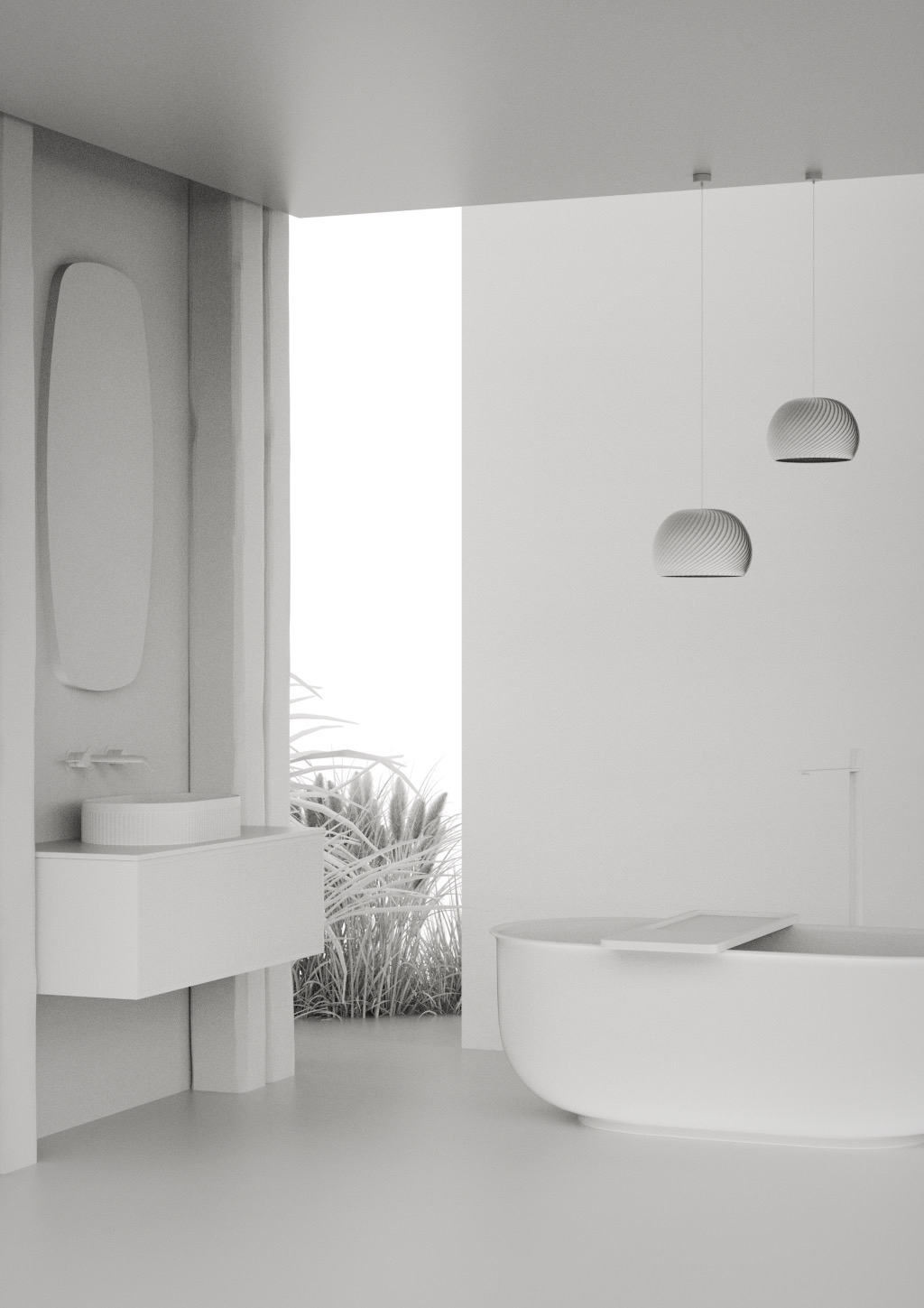 Keyshot rendering，Rhinoceros modeling，Home design，Bathroom design，Scene rendering，