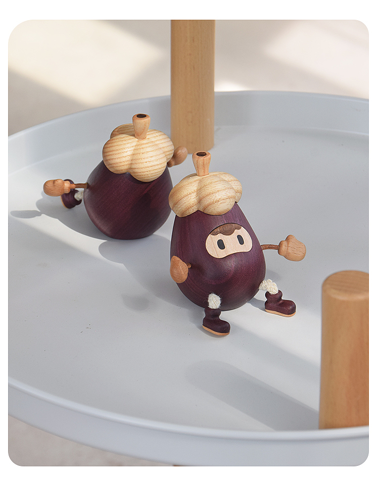 Original design，Solid Wood Crafts，cute bionic，Wooden Handicraft，Cute Eggplant，