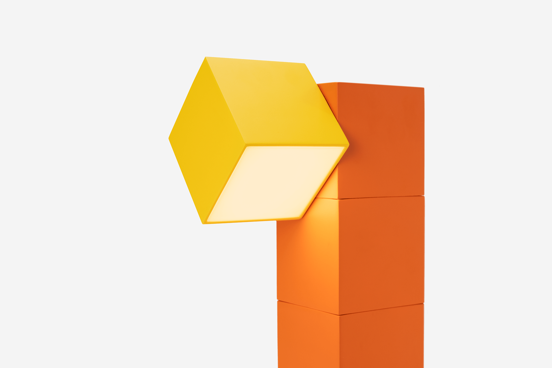 3D printing，lighting design ，orange，Desk lamp，