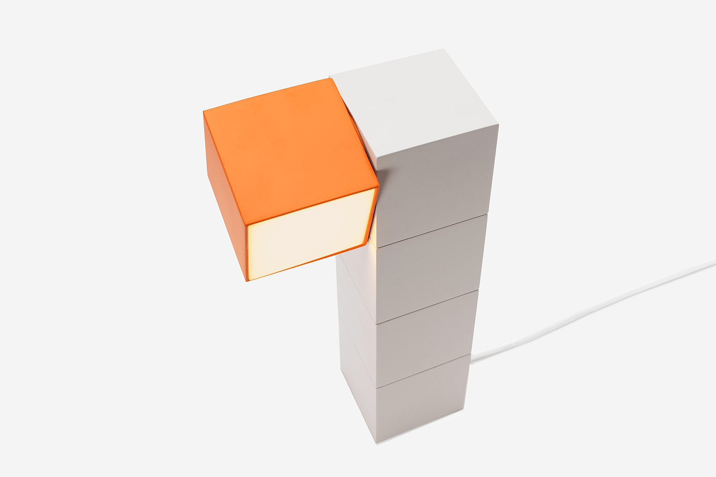 3D printing，lighting design ，orange，Desk lamp，