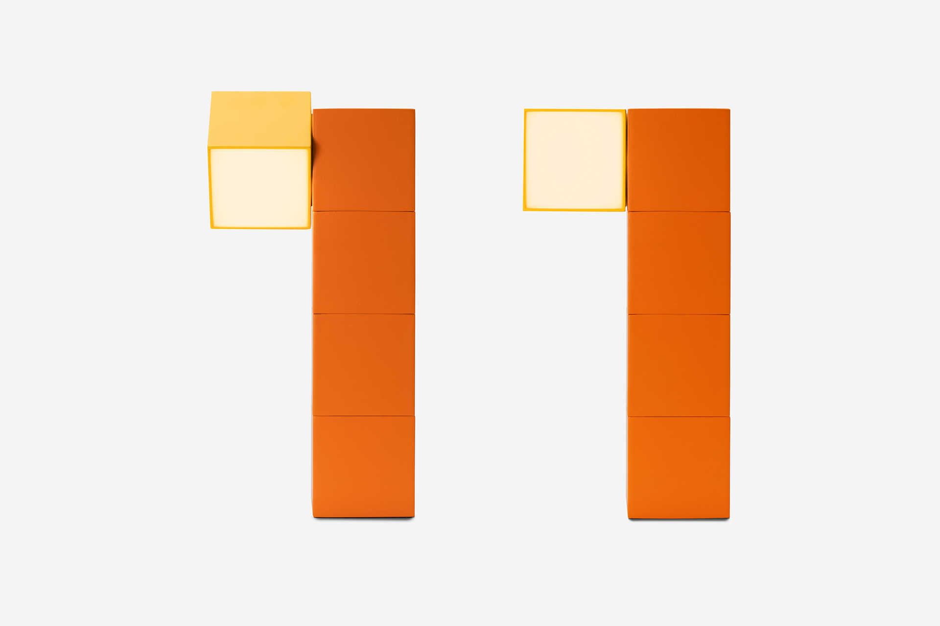 3D printing，lighting design ，orange，Desk lamp，