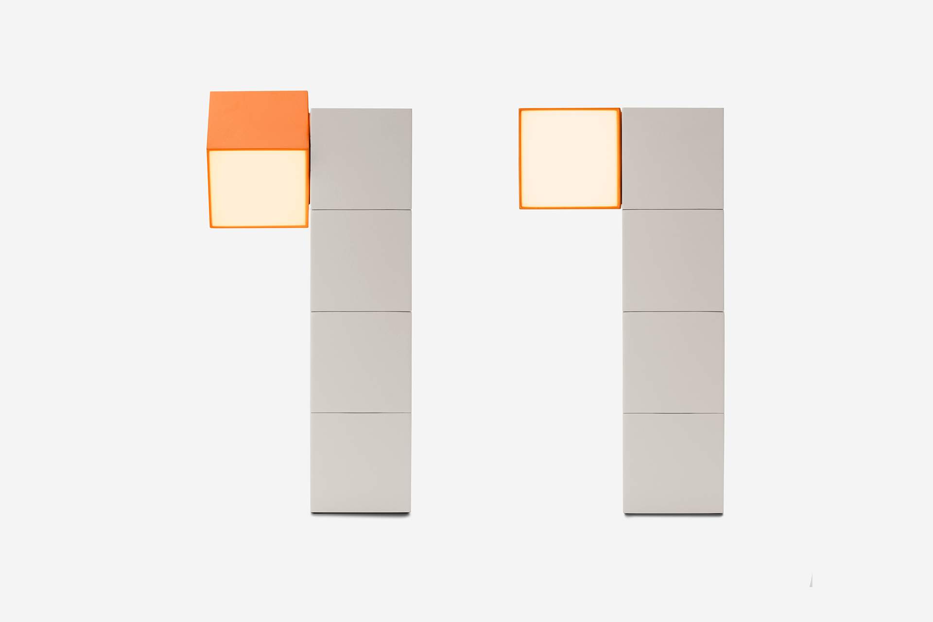 3D printing，lighting design ，orange，Desk lamp，