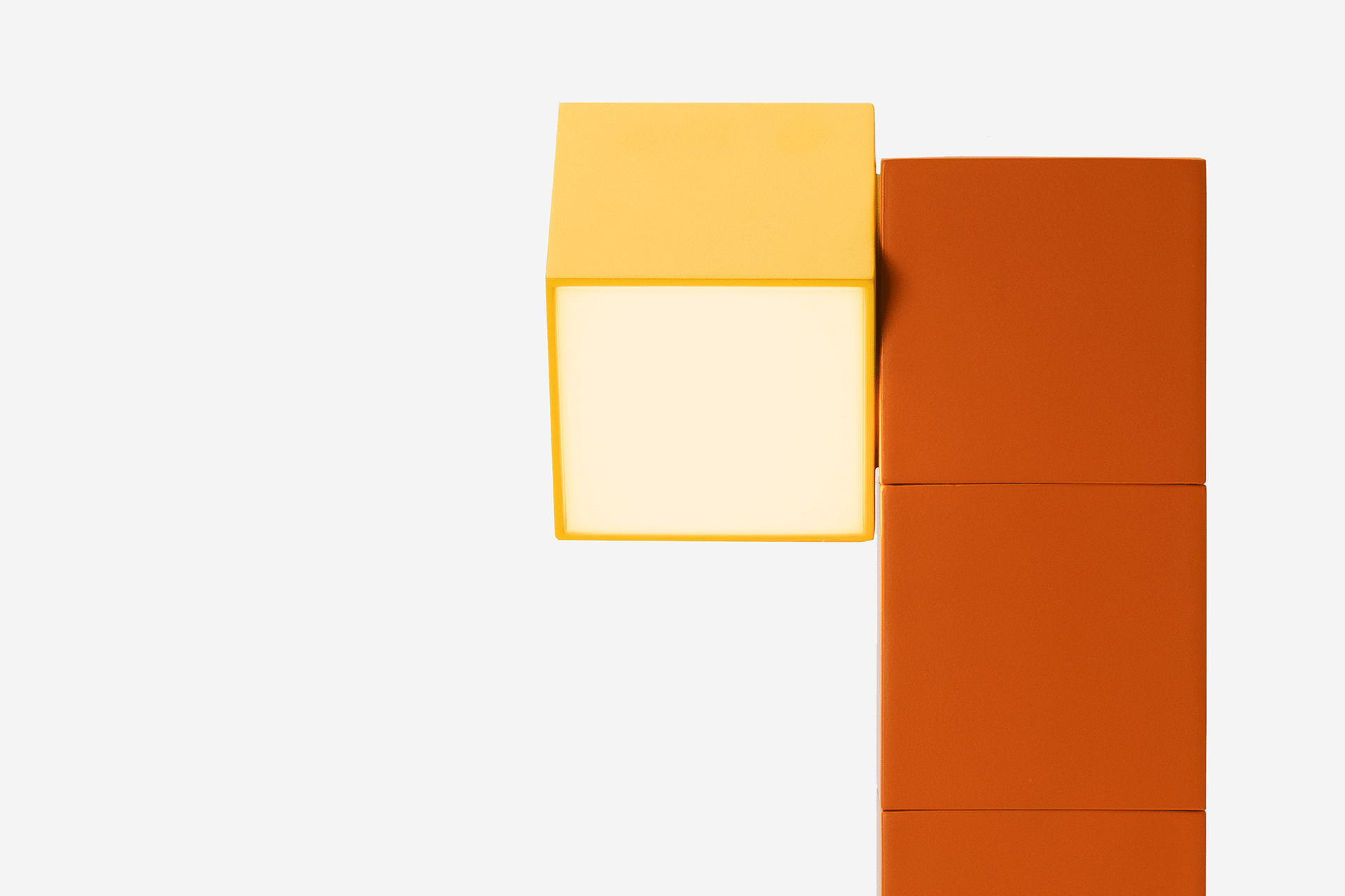 3D printing，lighting design ，orange，Desk lamp，