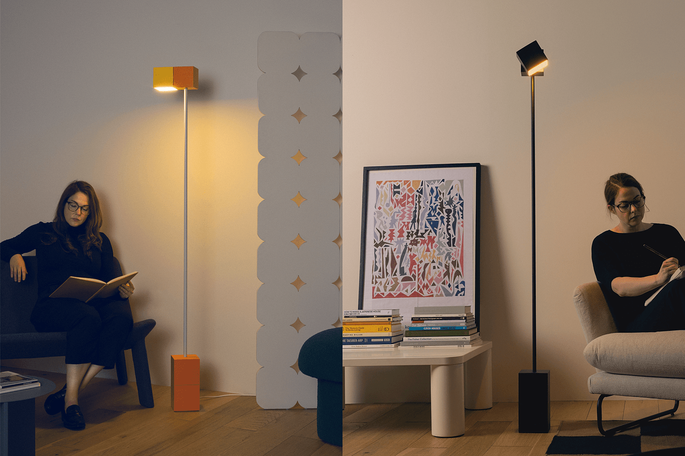 3D printing，lighting design ，orange，Desk lamp，