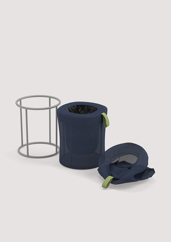 trash can，Textile fabric，combination，