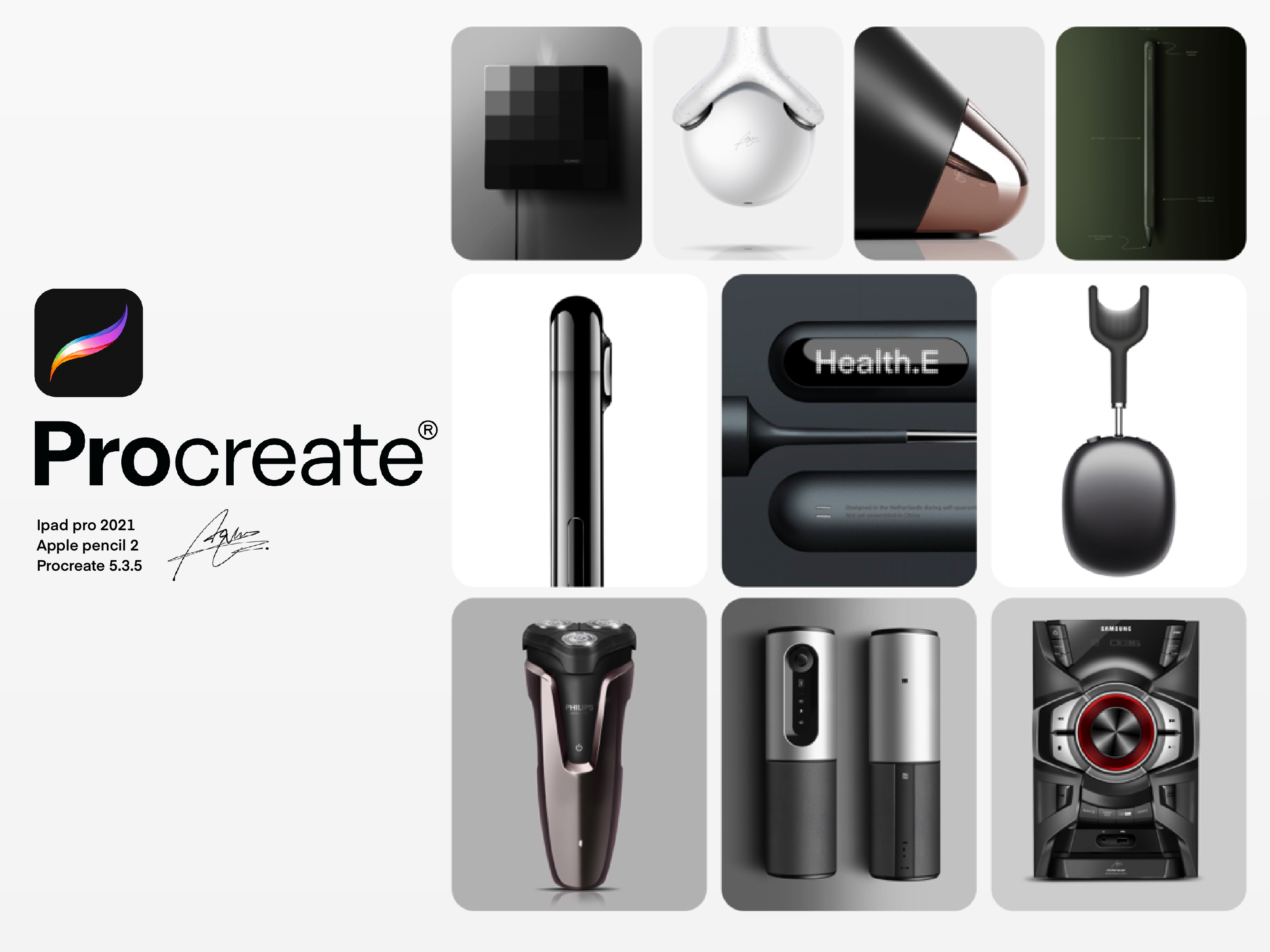 industrial design，Ubee ，Procreate，