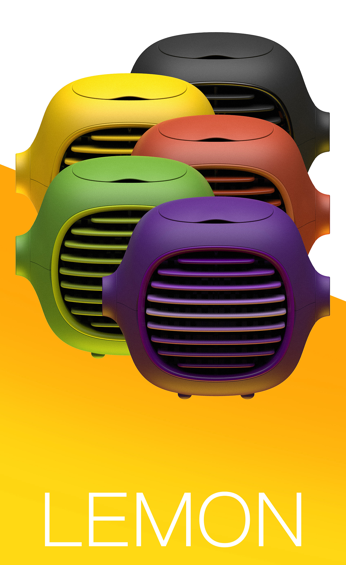 lemon，Fruits，summer，Desktop water cooling fan，