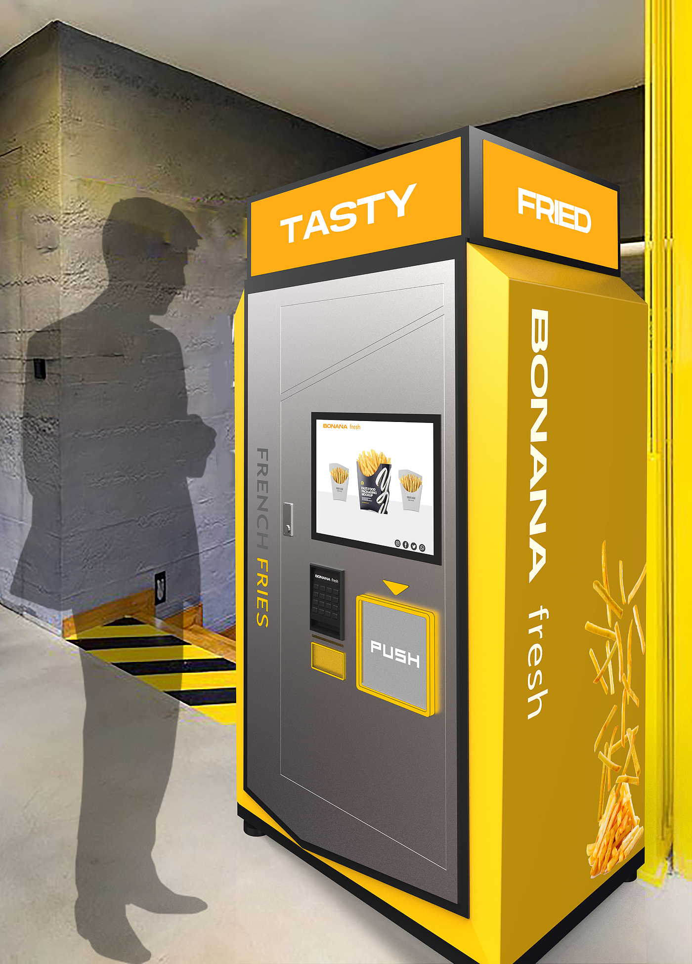 Vending machine，vending machine，automatic vending machine，French fries，sheet metal，Sheet metal equipment，