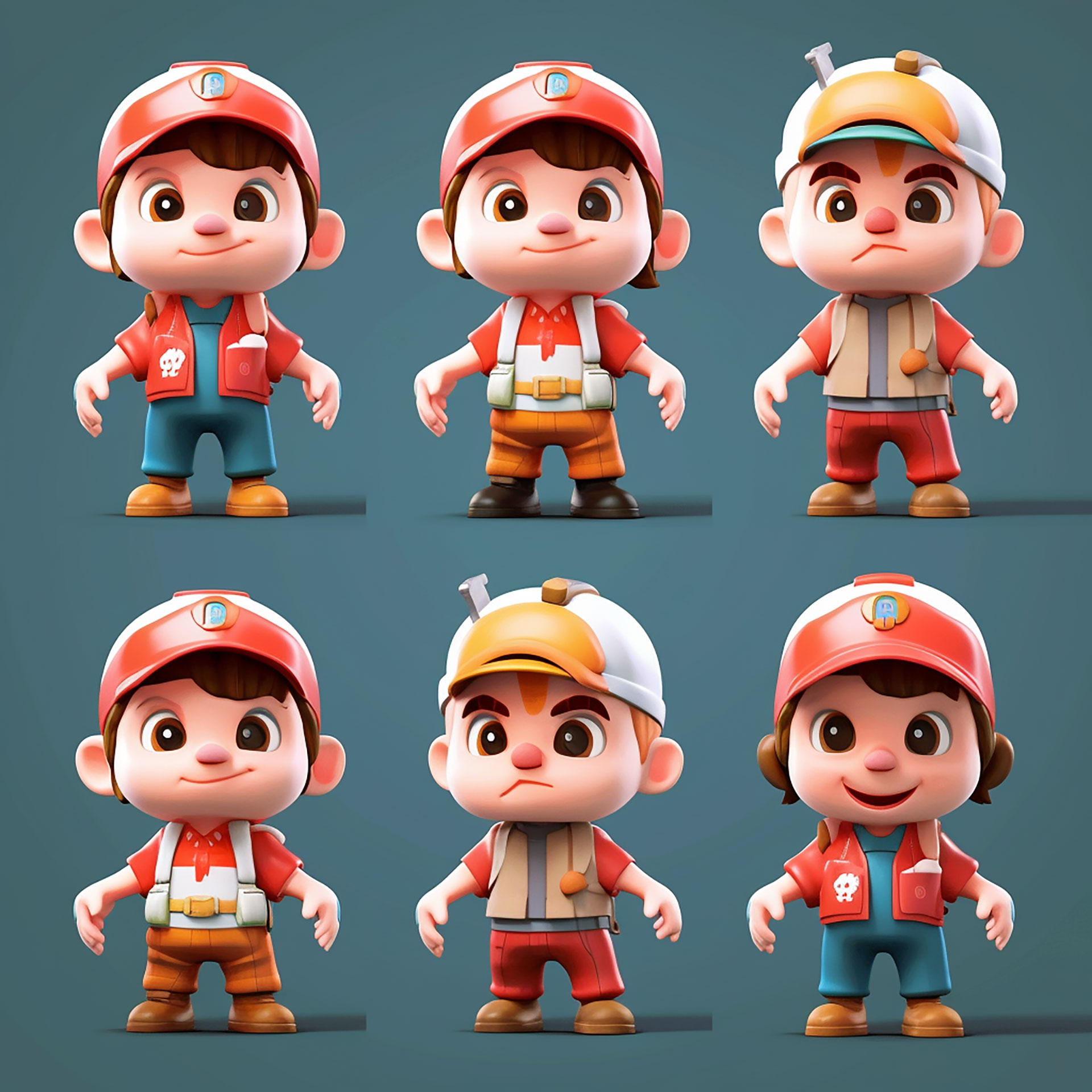 cartoon corporate image ip design 3d design，