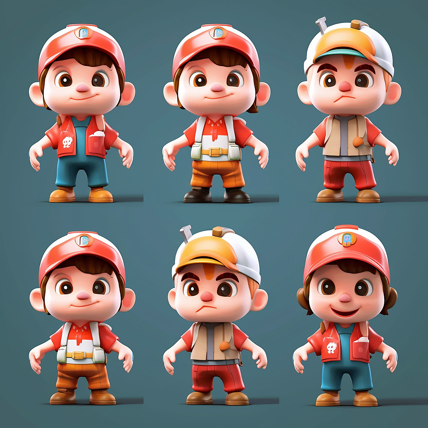 cartoon corporate image ip design 3d design，