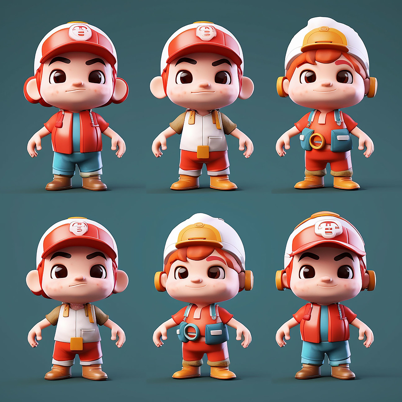 cartoon corporate image ip design 3d design，