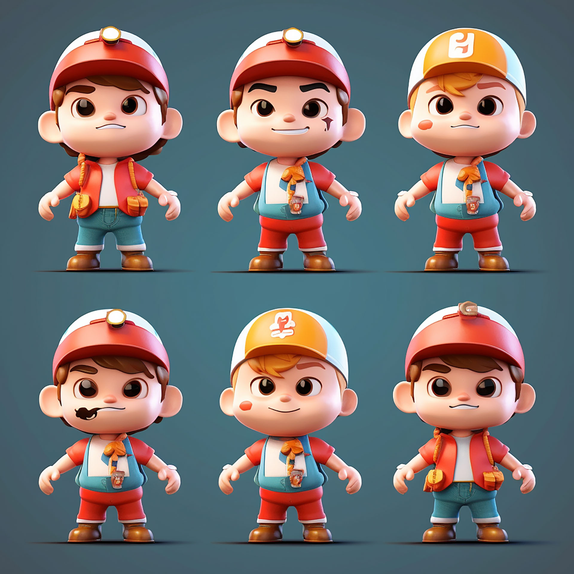 cartoon corporate image ip design 3d design，