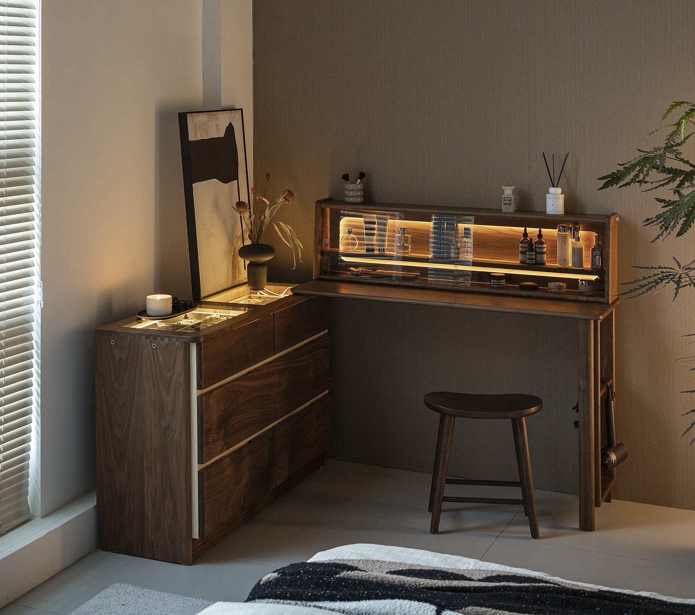 Solid wood furniture，Original design，furniture design ，dresser，Bucket cabinet，Black walnut furniture，industrial design，