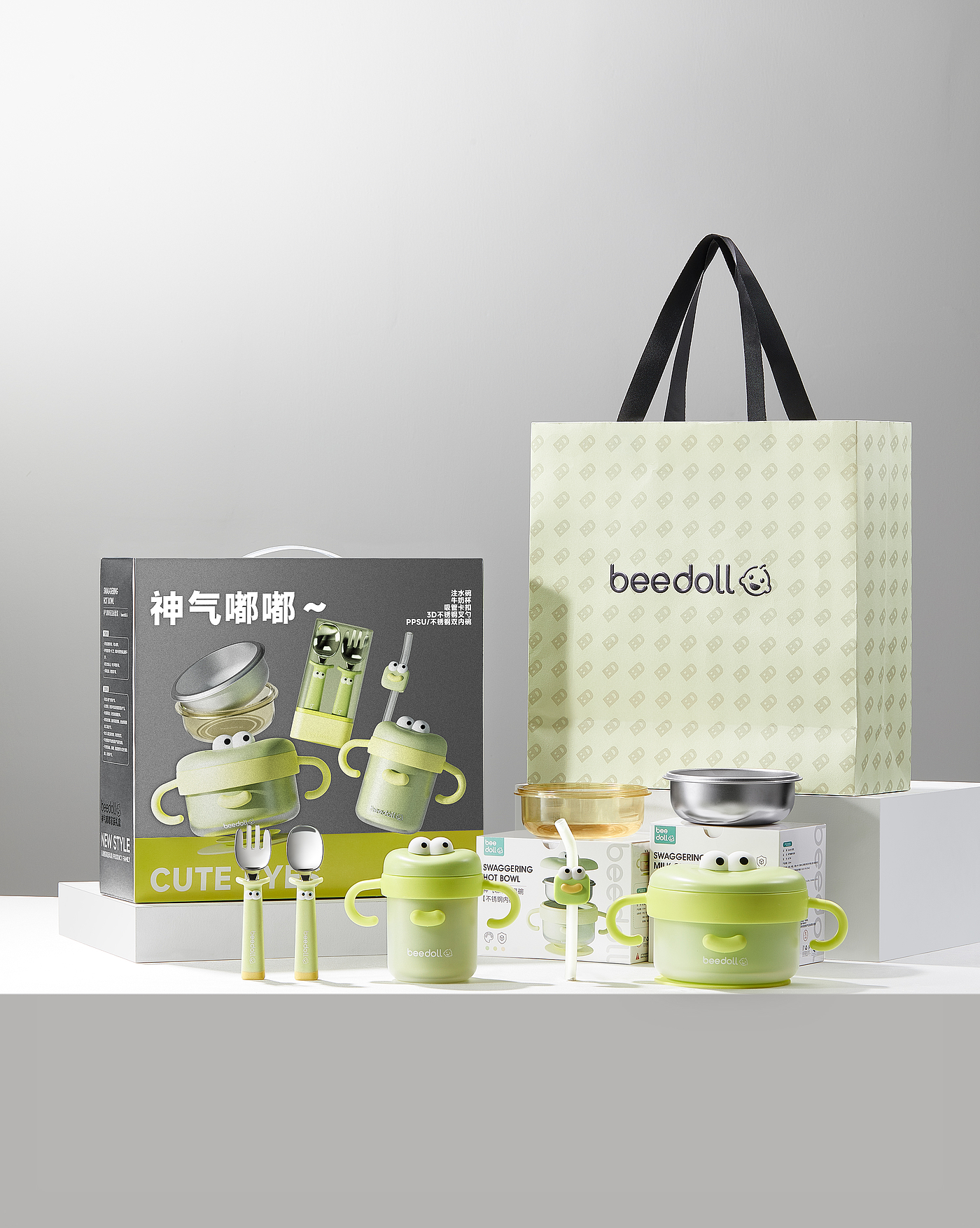 Water filling bowl，milk cup，Water cup，children，Fork spoon，stainless steel，ppsu，straw，