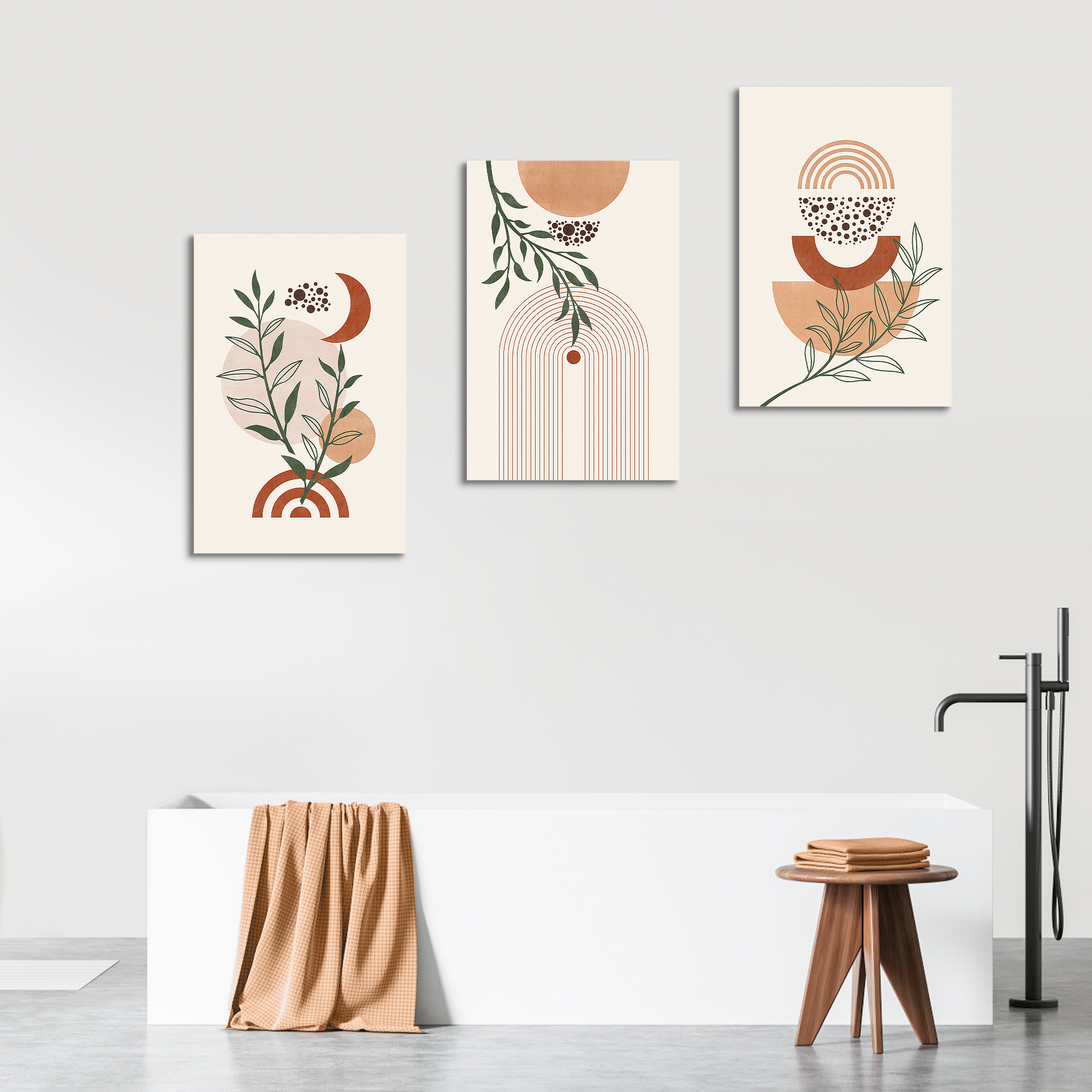 wall painting，Triple painting，Decorative painting，Amazon main image，