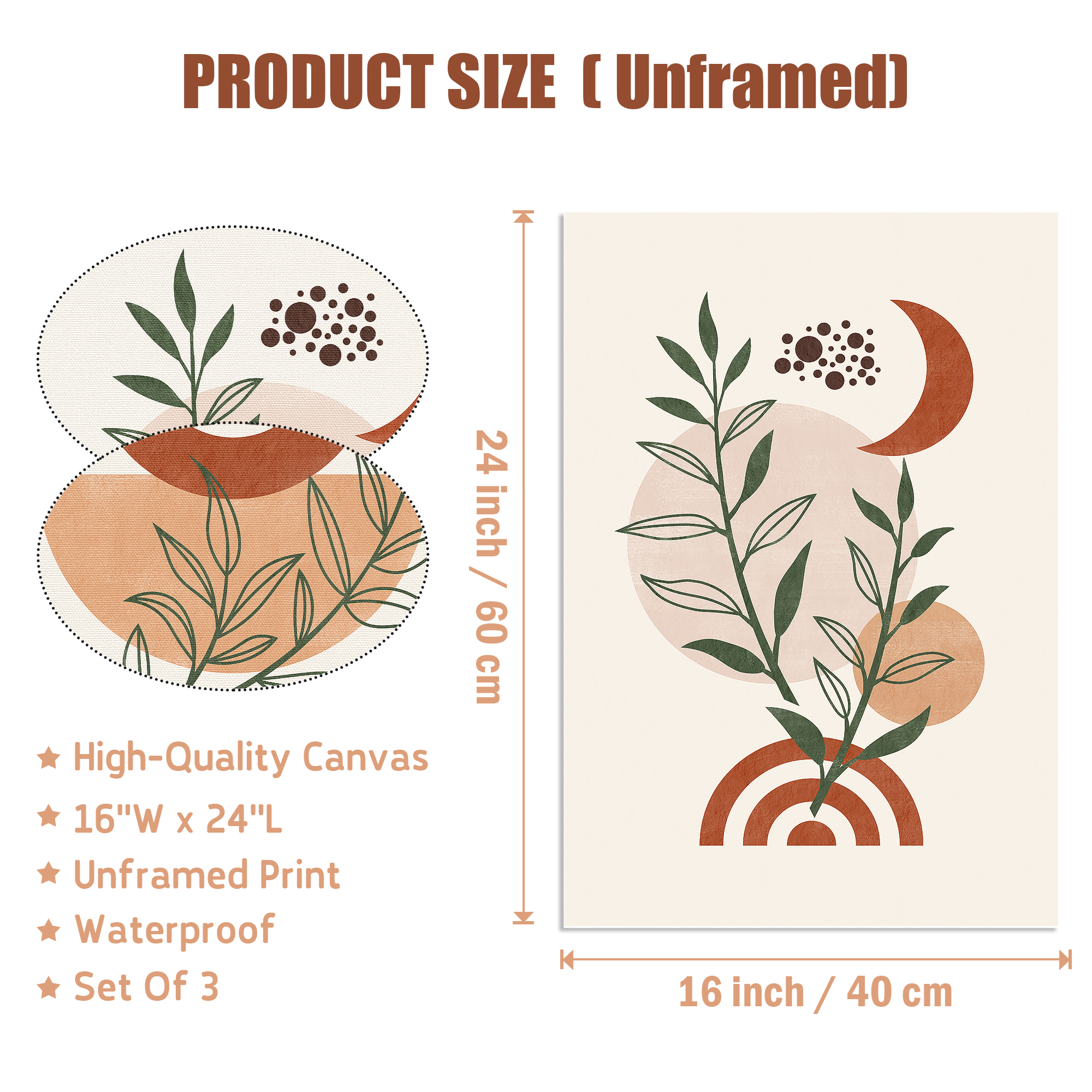 wall painting，Triple painting，Decorative painting，Amazon main image，