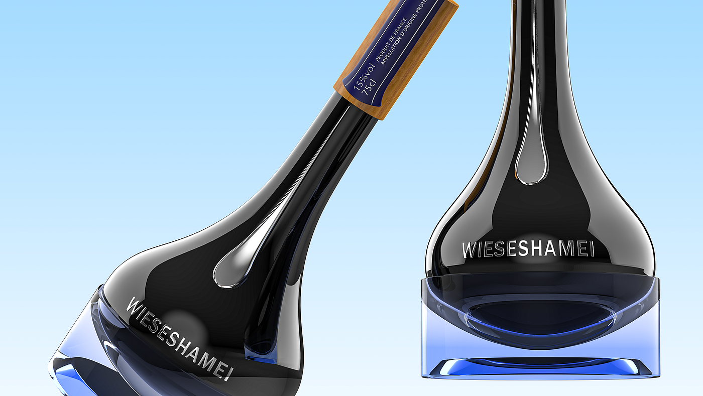 packing design，Bottle design，Wine packaging，Red wine packaging，