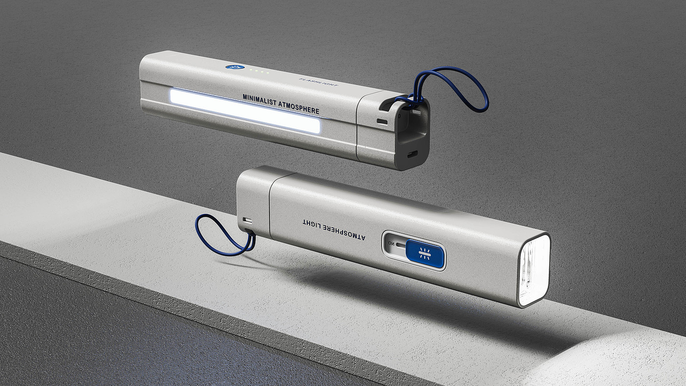 Flashlight，Atmosphere lamp，product design，appearance，Rendering renderings，