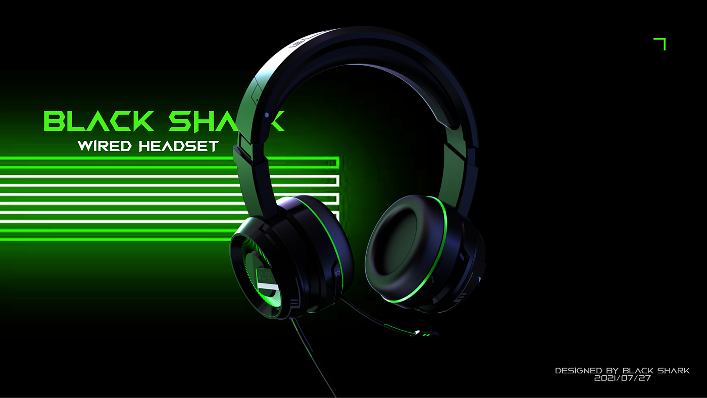 headset，headset，game，Black Shark，conceptual design，