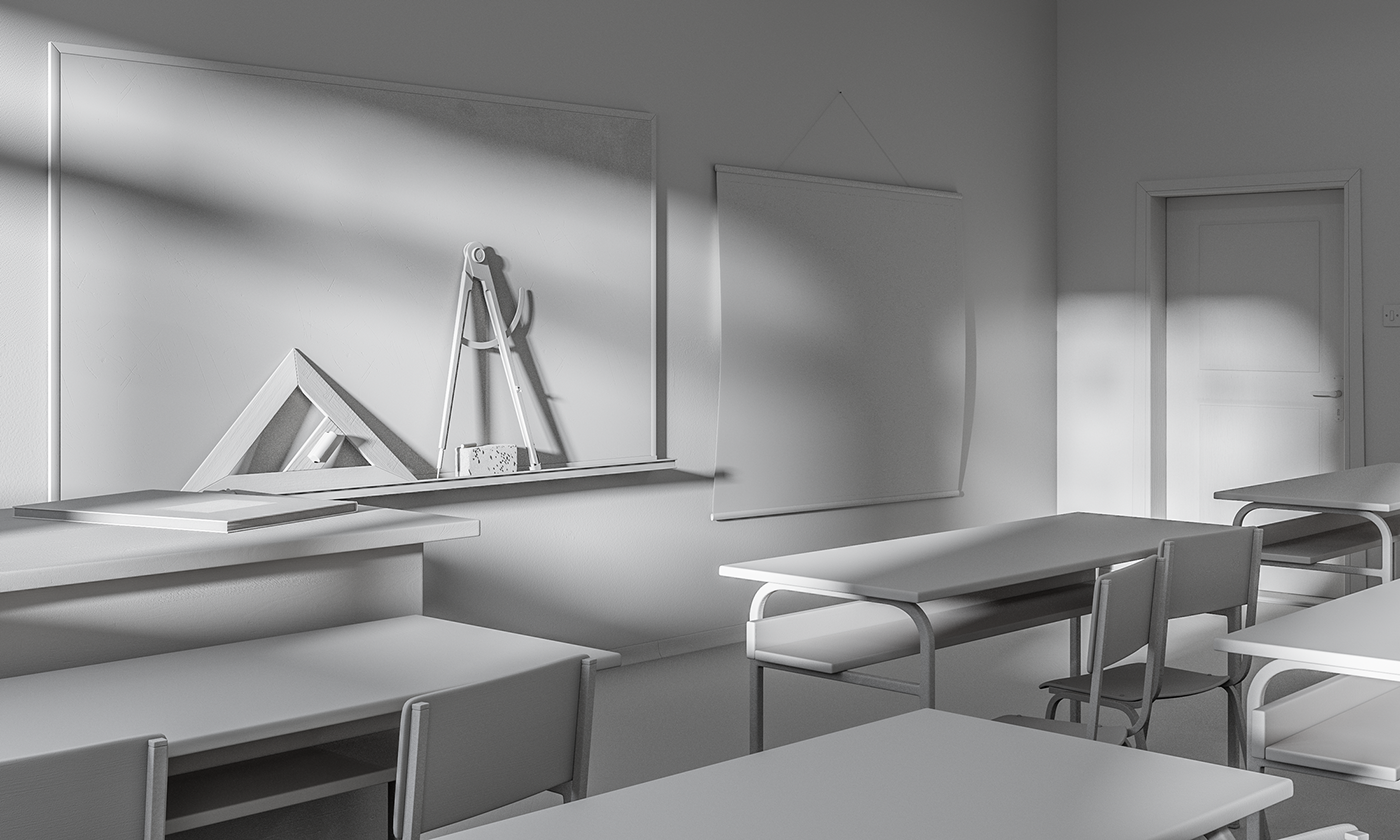 Tables and chairs，classroom，Simplicity，