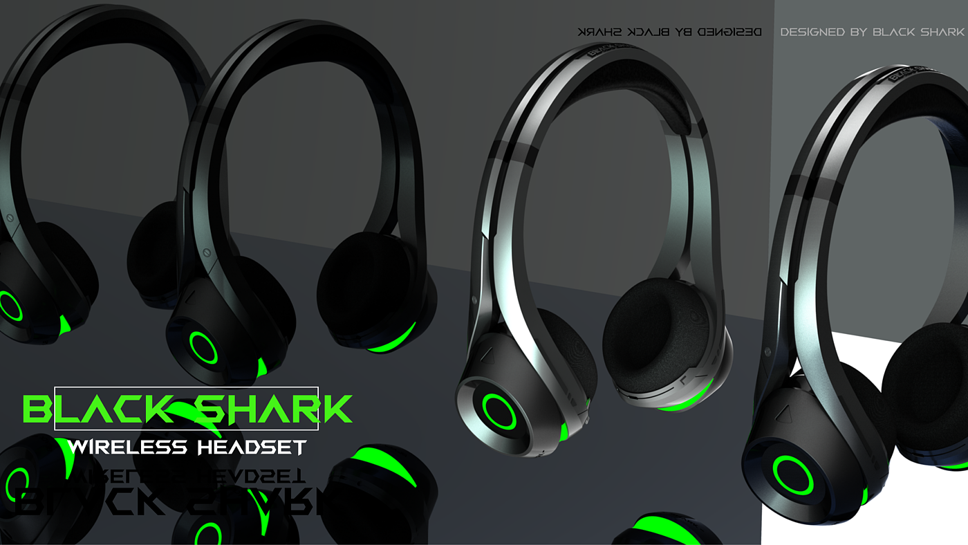 headset，headset，game，Black Shark，Intelligent digital，industrial design，