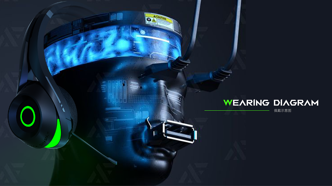 headset，headset，game，Black Shark，Intelligent digital，industrial design，