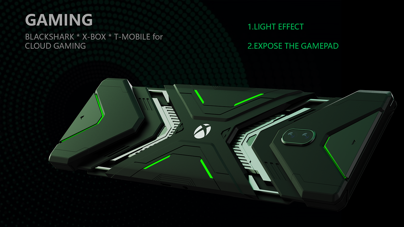 mobile phone，game，Black Shark，X-BOX，industrial design，conceptual design，Intelligent digital，