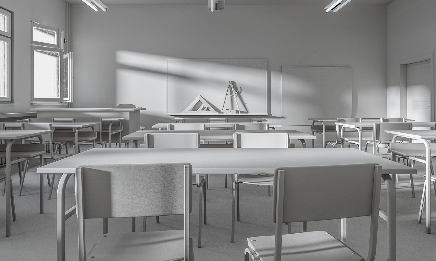 Tables and chairs，classroom，Simplicity，