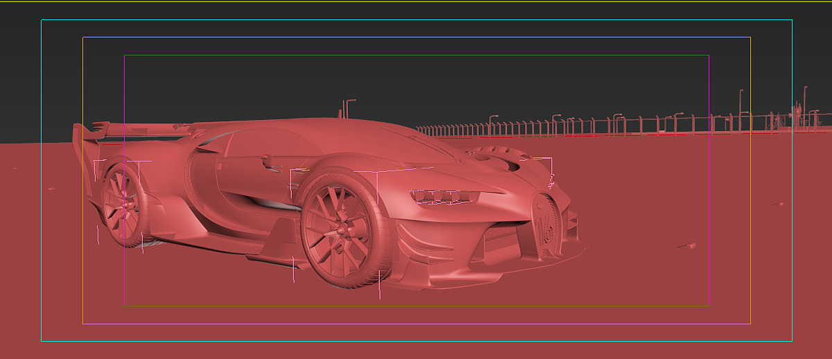 Bugatti，Chiron，Vray rendering，vehicle，