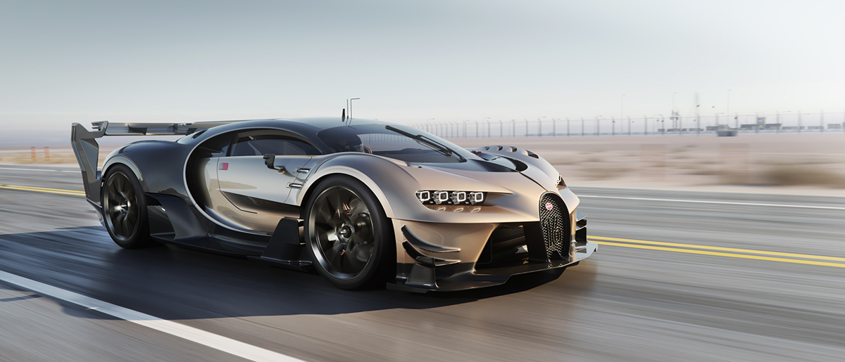 Bugatti，Chiron，Vray rendering，vehicle，