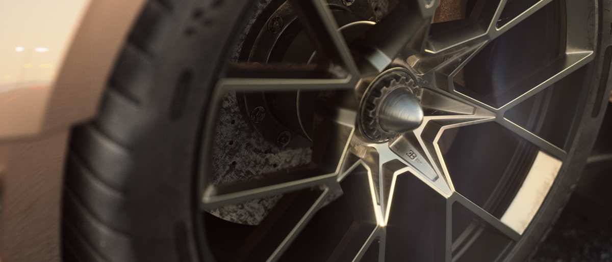 Bugatti，Chiron，Vray rendering，vehicle，