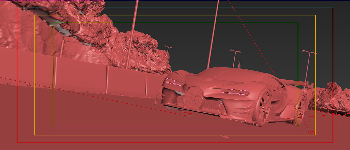 Bugatti，Chiron，Vray rendering，vehicle，