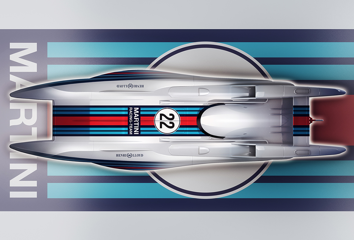 MARTINI，Boat racing，vehicle，industrial design，