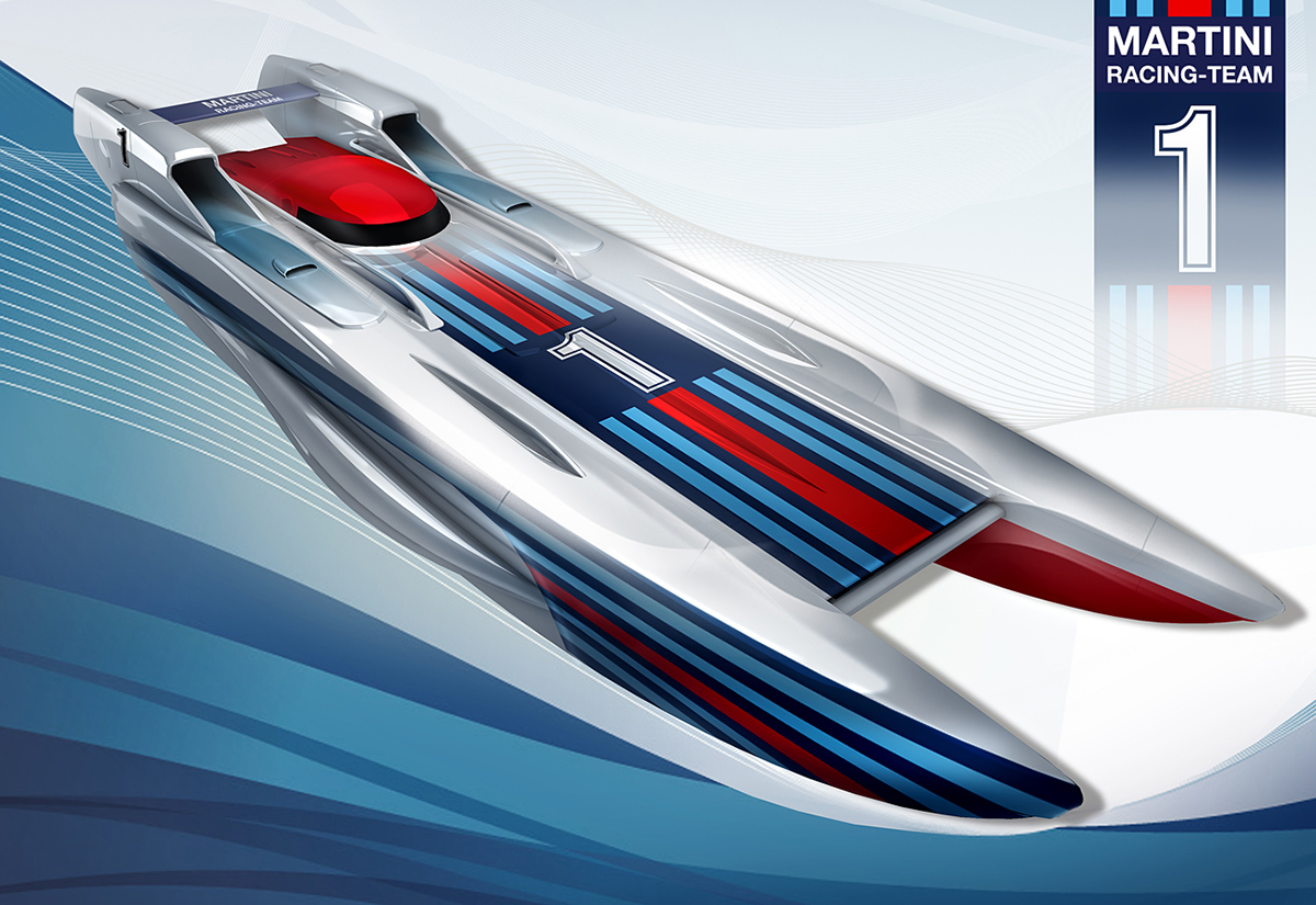 MARTINI，Boat racing，vehicle，industrial design，