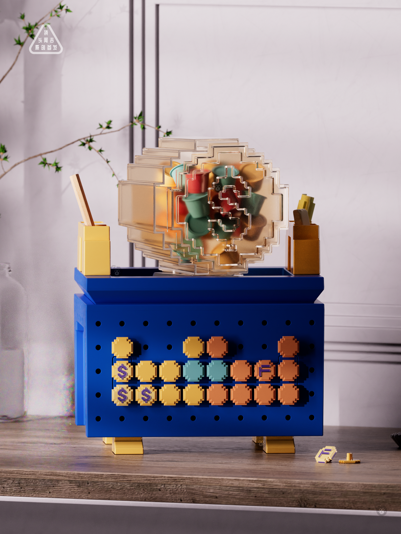 Daily Necessities，Tissue box，decompression，storage box，diy，Lucid，pray for auspiciousness，Ding，