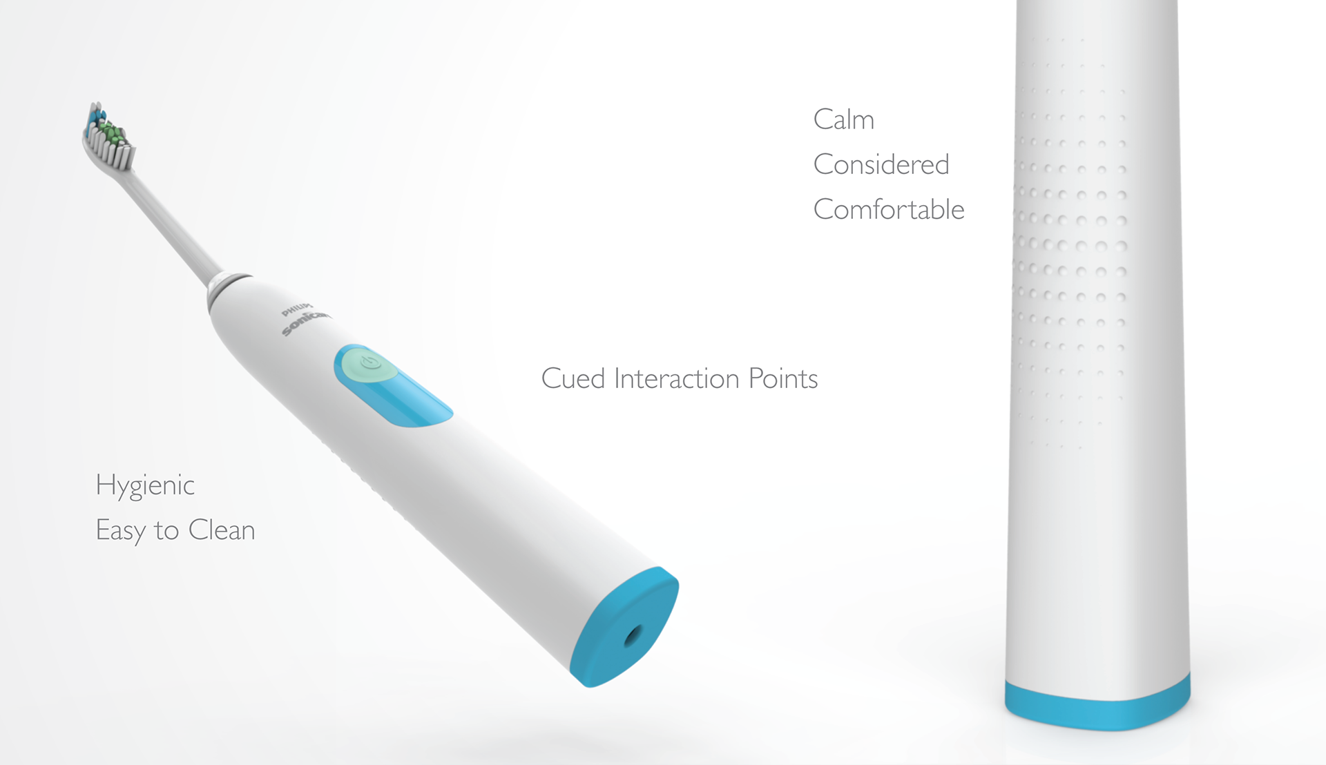Rendering，Hand drawn manuscript，Electric toothbrush，2015if Award，Philips Sonicare，Oral care，Acoustic vibration，