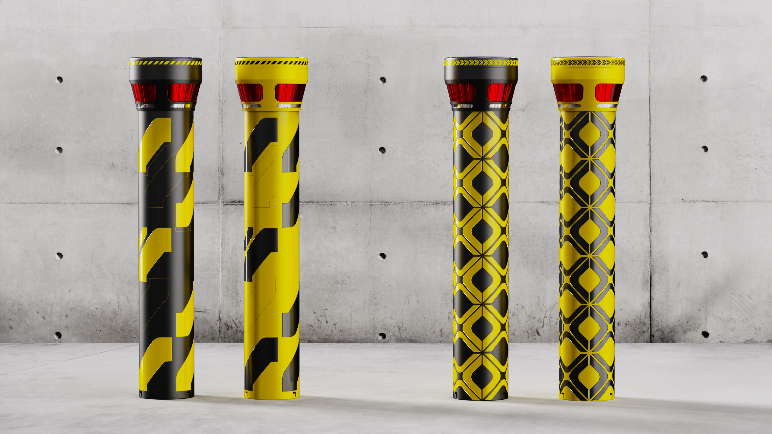 industrial design，Warning pile，regulatory system，environmental design，city equipment，