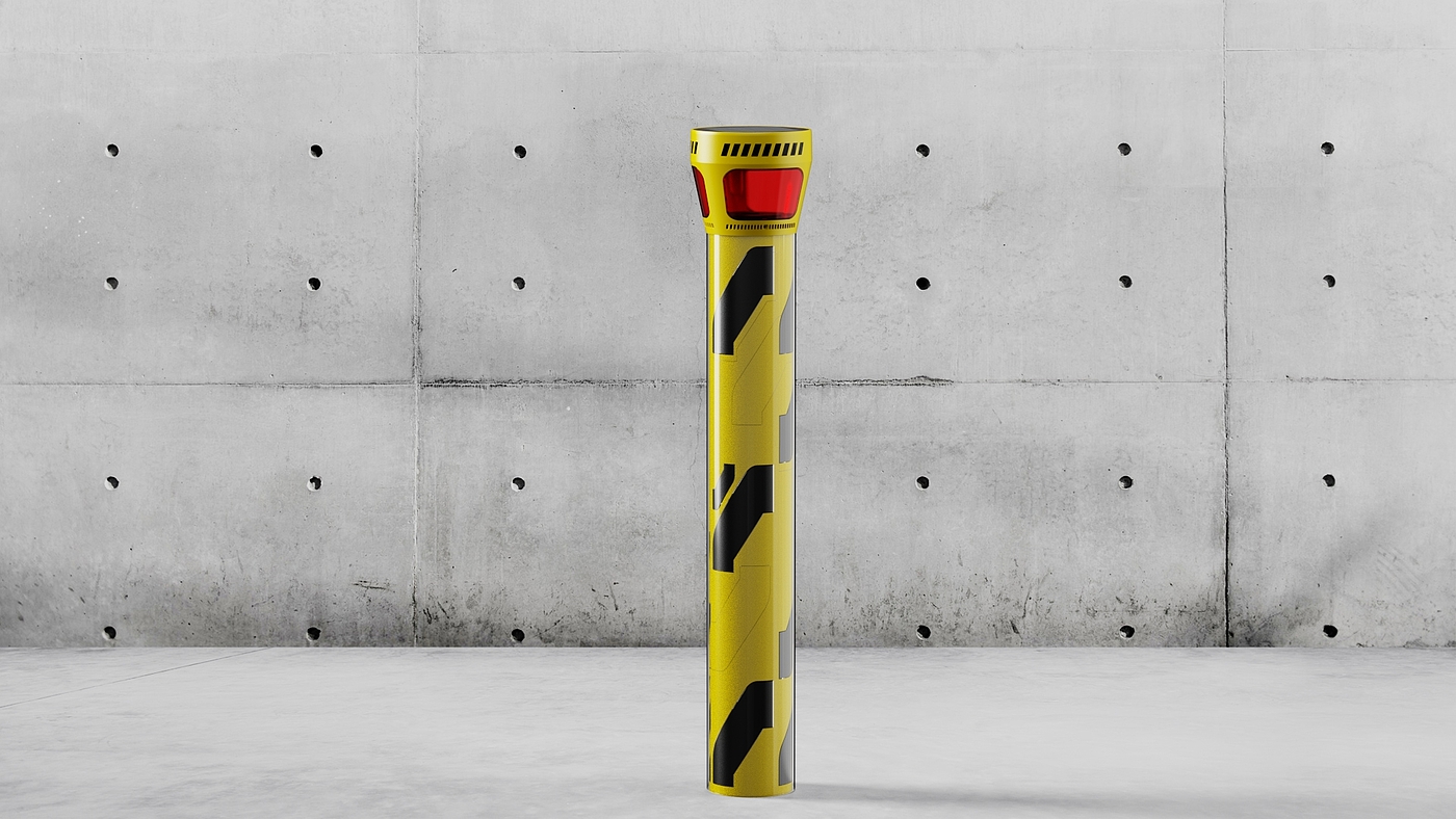 industrial design，Warning pile，regulatory system，environmental design，city equipment，