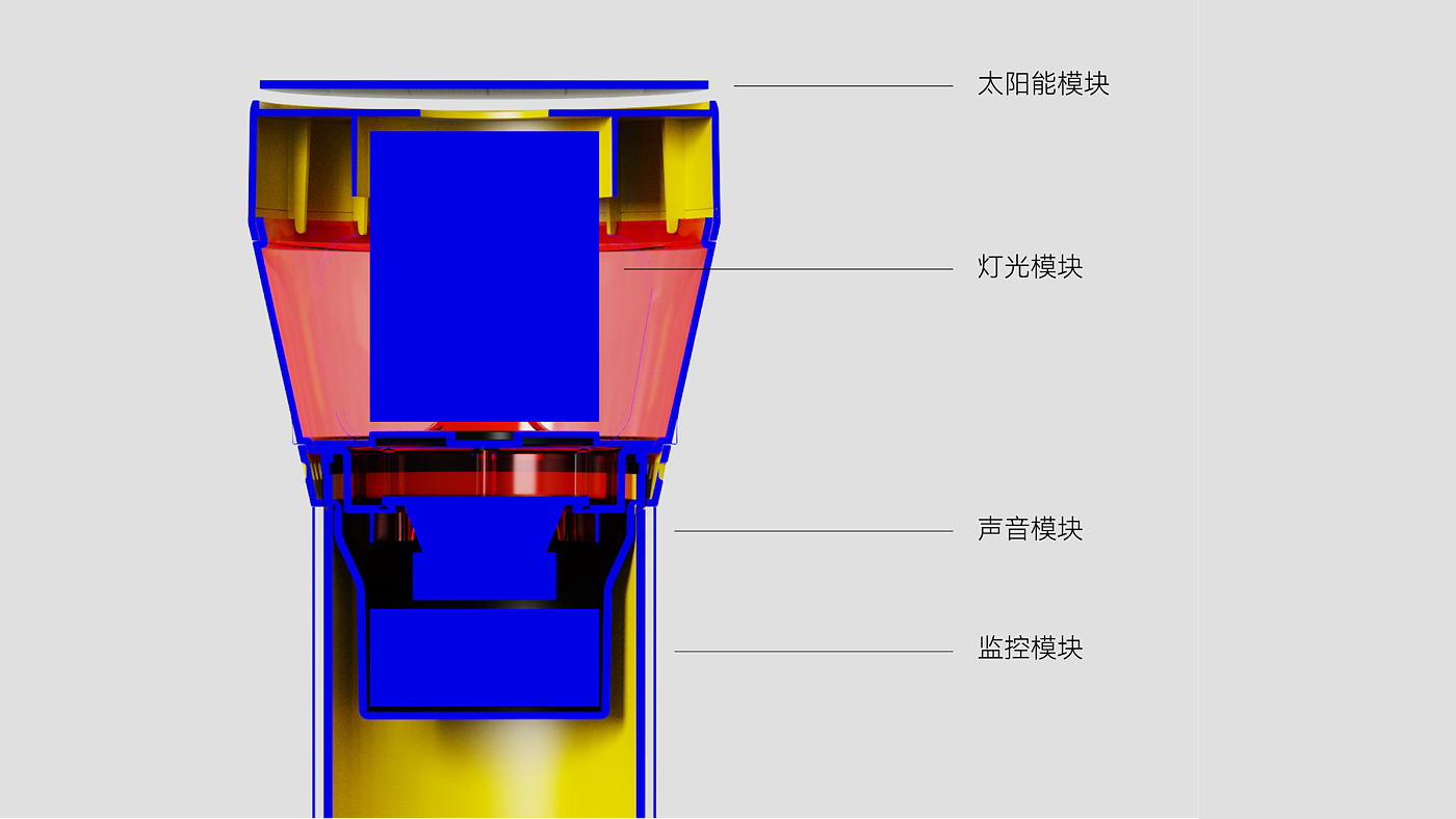industrial design，Warning pile，regulatory system，environmental design，city equipment，